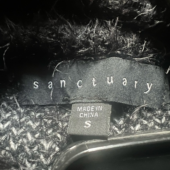 Anthropologie sanctuary eyelash fuzzy turtleneck sweater size small - Picture 9 of 10